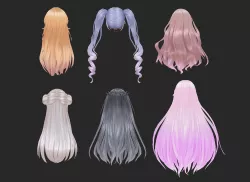 short hair hair style girl short hair cape Low-poly  3D model