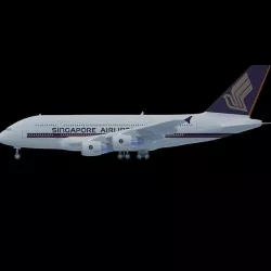 Singapore Airlines A380 3D model