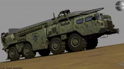 Soviet Scud launcher system  3D model