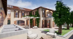 Spanish Modern Modular Villa Assets - Complete kit Low-poly  3D model