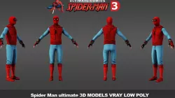 Spider-Man Ultimate Comics Low-poly  3D model