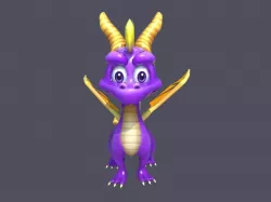  Spyro Statue Low-poly  3D model