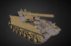 Tank 155mm GMC  M40 or 8inch Howitzer Motor Carriage M43 3D model