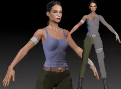 Tomb Raider 2018 3d model Alicia Vikander as Lara Croft Low-poly  3D model