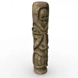 Totem pole Low-poly  3D model