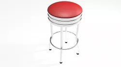 Vintage-Style Barstool 3D model