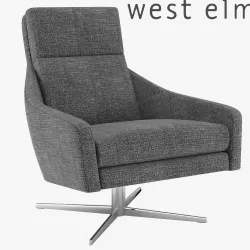 West Elm Austin Swivel Armchair 3D model