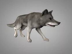 Wolf or Werewolf Low-poly  3D model