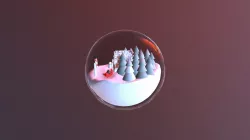 3D Diorama: Snow Globe