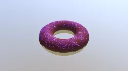 Chocolate donut with sprinkles