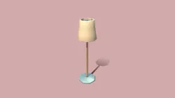 game ready Old floor lamp (lowpoly)