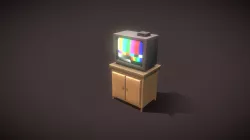 game ready Old TV (lowpoly)