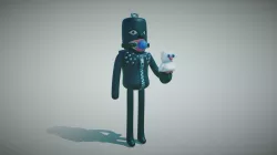 Gimp and his pet snow owl Butch