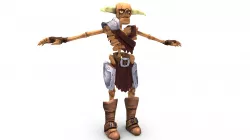 Hand-Painted Low Poly Character Skeleton Minion