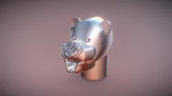 Lioness Head Art Piece