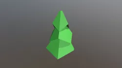 Low poly evergreen