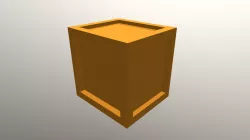 Square wooden box