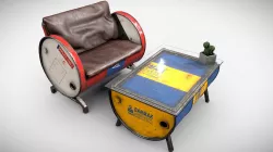 Barrel Furniture Set