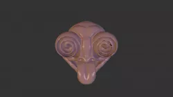 Cartoony Lizard Head