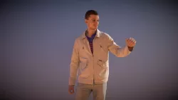 Casual Man Standing Luke Holding Partner