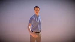 Casual Man Walking Radim Listening Couple