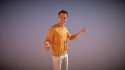 Casual Man Walking Vince Couple Pointing