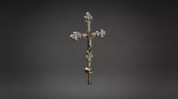Croix à double face - silver