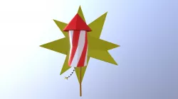 Firework rocket (low poly)