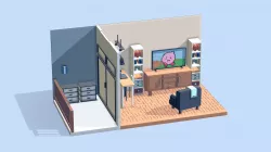 Living Room with Electronics