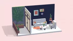 Living Room with Plants