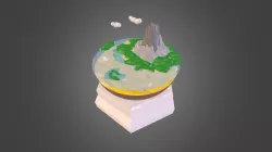 low poly island