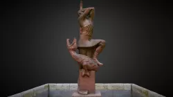 Monument of Krak fighting with dragon