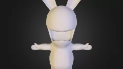 Rabbidopenmouthlowpoly