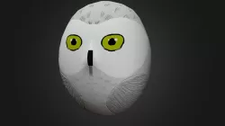 Snowy Owl. Low Poly #3December-Owl