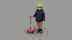 William, 4 year old, and his scooter
