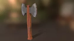 Axe Double Blade - Low Poly