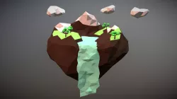 Floating Low Poly Island