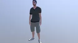 Human 3D Scan merged with Body model
