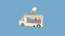Ice-Cream Truck - Voxel Model