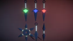 Kunais Knife Weapons Stylized Ninja/Armas Ninja