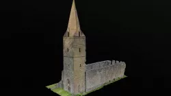 Restenneth Priory photographed from ground level