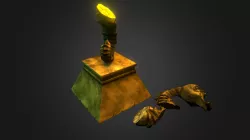 Statue Horse Broken Low Poly