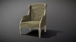 Striped Armchair