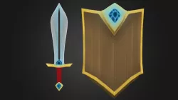 Stylized Sword and Shield