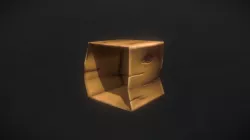 Wooden-box Lowpoly Handpainted