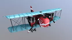 WW1 Stylized Bomber Plane - AEG G.IV