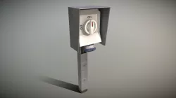 Industrial Power Socket (Low-Poly)