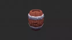 Lowpoly Handpainted Barrel