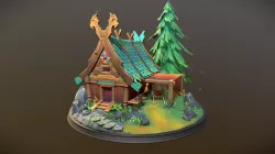 Stylized Nordic Cabin
