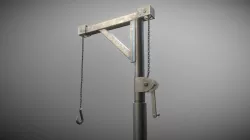 Animated Metal Hand Crane (High-Poly Version)